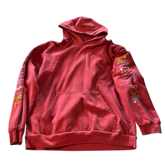 TALENTLESS Red Hoodie with Colorful Sleeve Detail - Picture 1 of 6